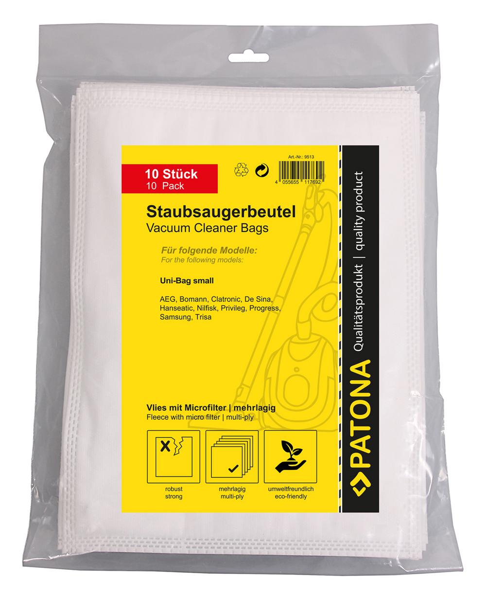 PATONA 10 sacos de aspirador de felpa multicamadas incl. microfiltro para AEG tamanho 50