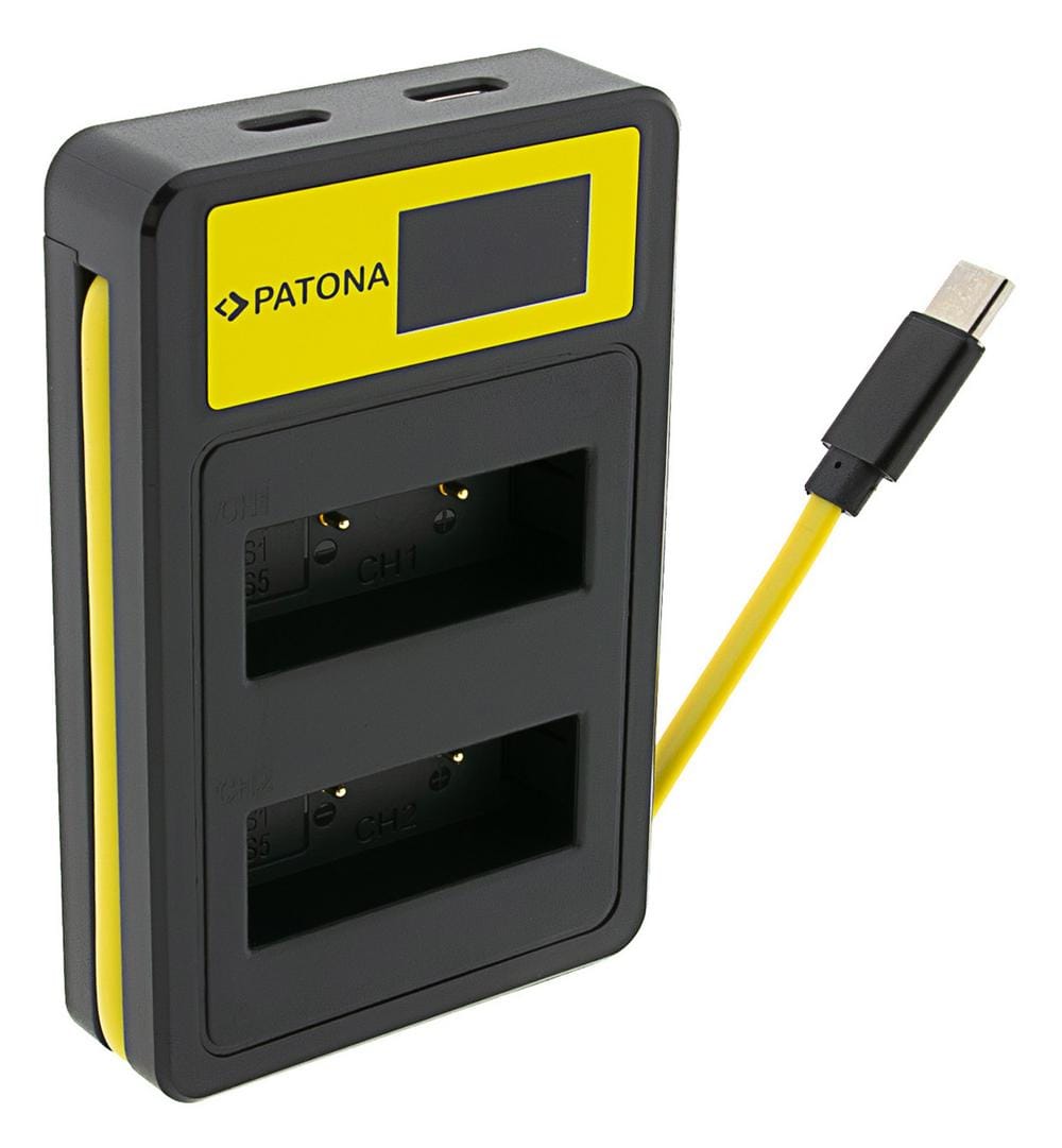 PATONA Smart Dual LCD USB Caricatore per batterie Olympus PS-BLS1 PS-BLS5 Fuji NP-140 FinePix S100FS S205EXR PATONA Smart Dual LCD USB Caricatore per batterie Olympus PS-BLS1 PS-BLS5 Fuji NP-140 FinePix S100FS S205EXR