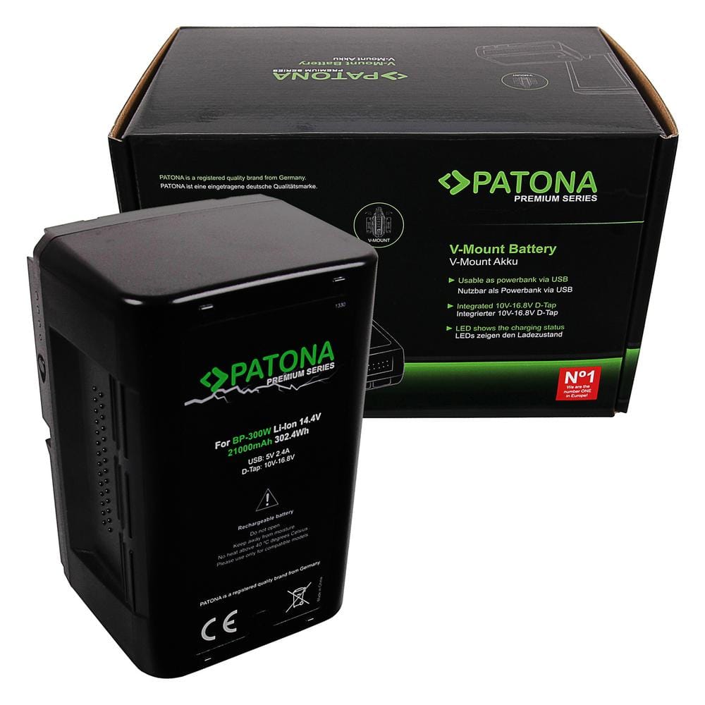 PATONA Premium V-Mount Battery 302Wh for Sony BP300W DSR 250P 600P 650P 652P
