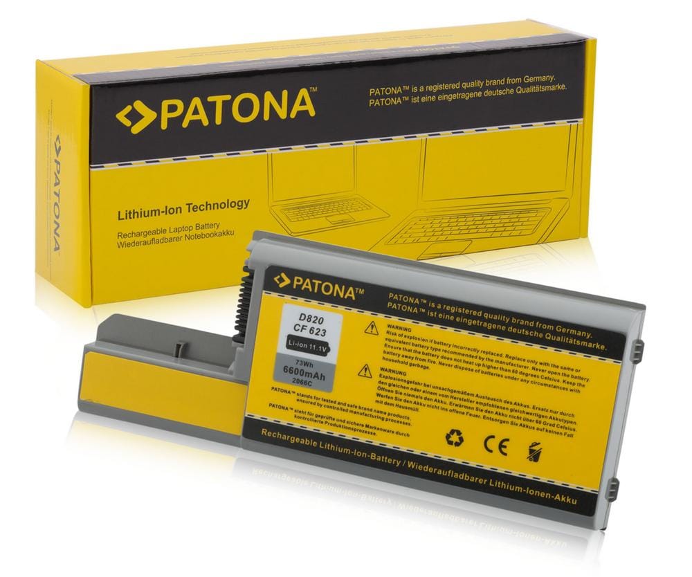 PATONA Battery for Dell Latitude D531 D820 D830 M4300 M65 6600mAh