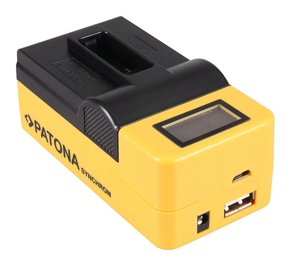 PATONA Synchron USB Charger for GoPro Hero 8 AHDBT-801, Hero 7 AHDBT-701, Hero 6, Hero 5 AHDBT-501 with LCD Display