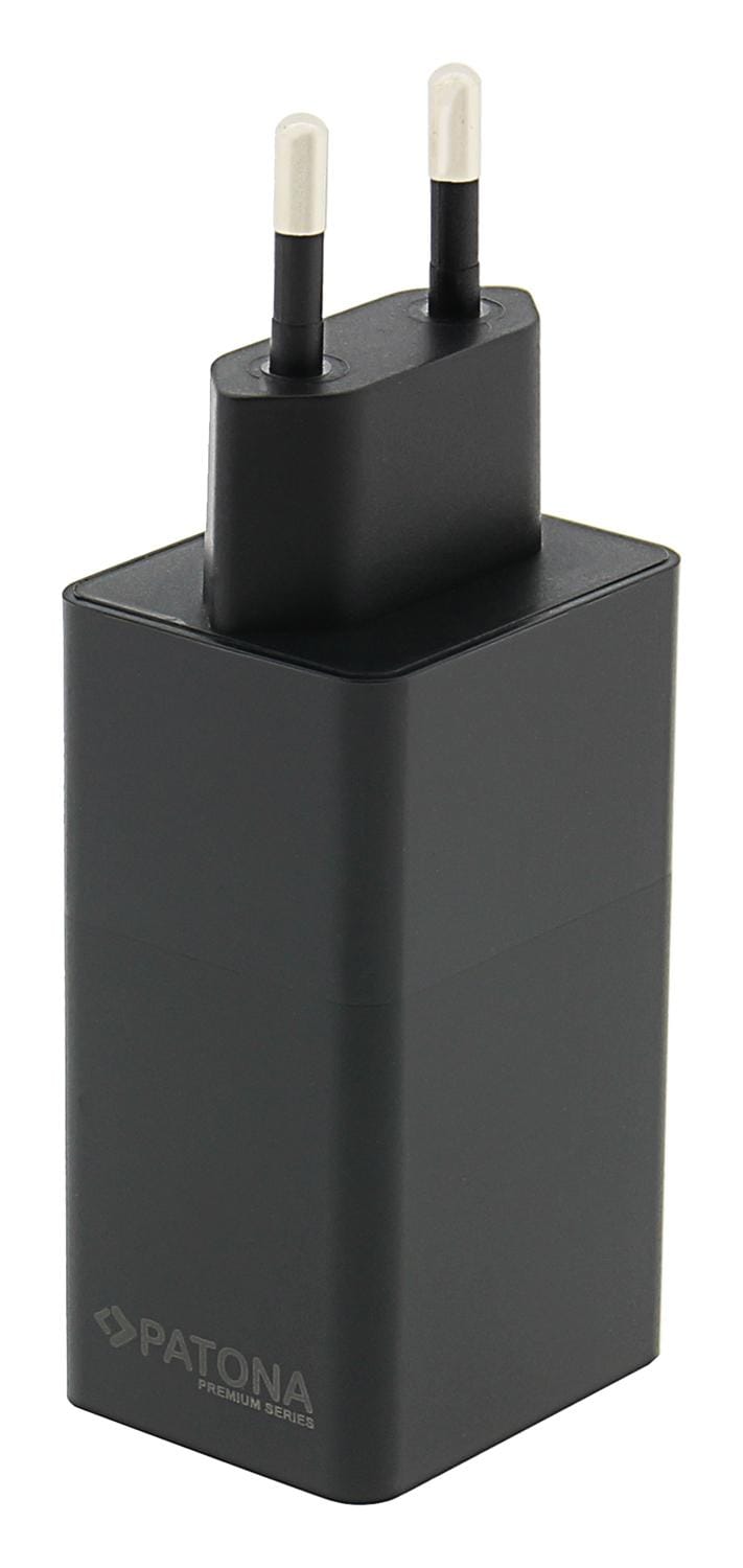 PATONA Premium GaN PD65W Adattatore nero 2 x USB‑C 1 x USB‑A PD3.0 QC3.0