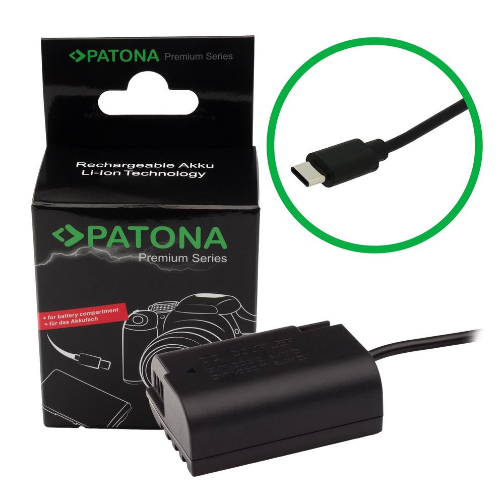 PATONA Premium Adattatore per Batterie con Ingresso USB‑C per Panasonic DMW‑BLK22 DC‑S5 G9 GH5 GH5S GH6 PATONA Premium Adattatore per Batterie con Ingresso USB‑C per Panasonic DMW‑BLK22 DC‑S5 G9 GH5 GH5S GH6