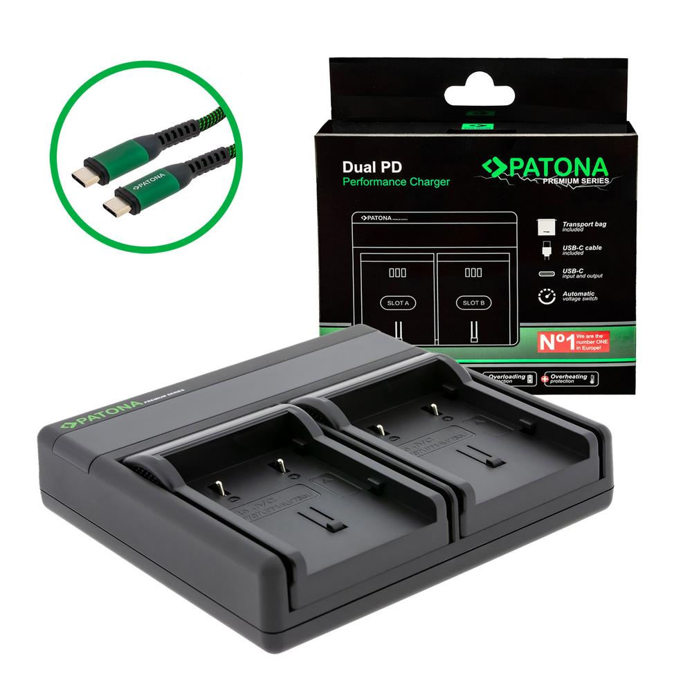 Ładowarka PATONA Premium Dual PD Performance dla JVC BN‑VF707U z wejściem i wyjściem USB‑C Ładowarka PATONA Premium Dual PD Performance dla JVC BN‑VF707U z wejściem i wyjściem USB‑C