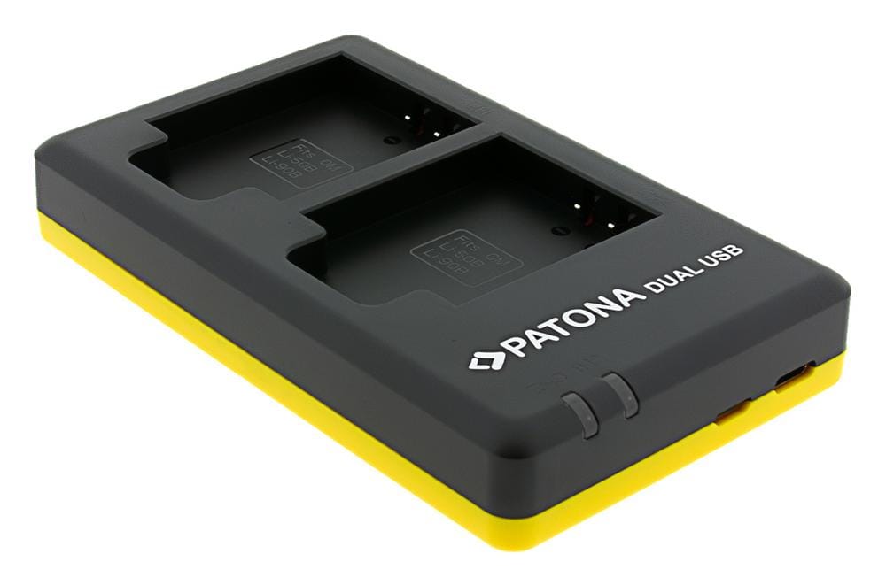 PATONA Caricabatterie Duale Rapido per Olympus Li-50B Li50B con Cavo USB-C