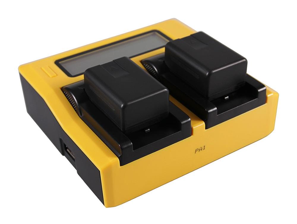 PATONA Cargador Dual LCD USB para Panasonic VBK 180 VBK 360 H H100 H101 H95 HC HCV700 HC‑V700