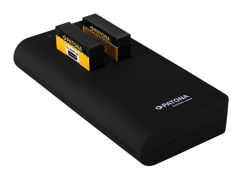 PATONA Powerbank per 2 batterie GoPro Hero 4 con USB-Output