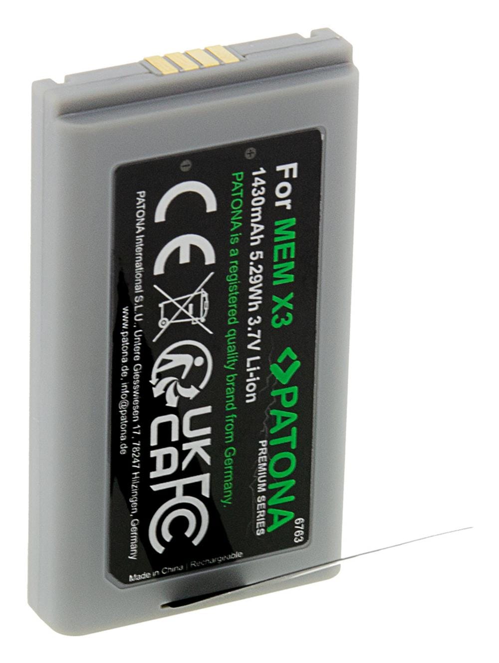 PATONA Batterie Premium pour Datalogic CVR2 et Memor X3 11300794 3H21-00000370 94ACC0083 94ACC1368 BP08-0006