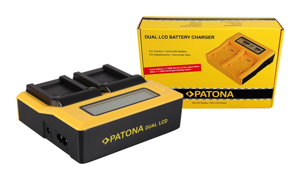 PATONA Dual LCD USB Charger for Canon NB7L NB-7L