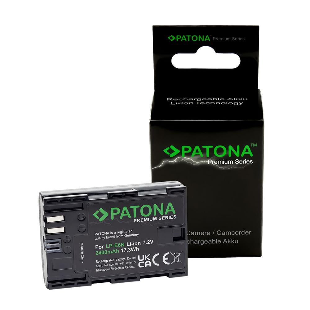 PATONA Premium Battery for Canon LP‑E6N LPE6N XC10 EOS R EOS 80D 7D 70D 6D 60D
