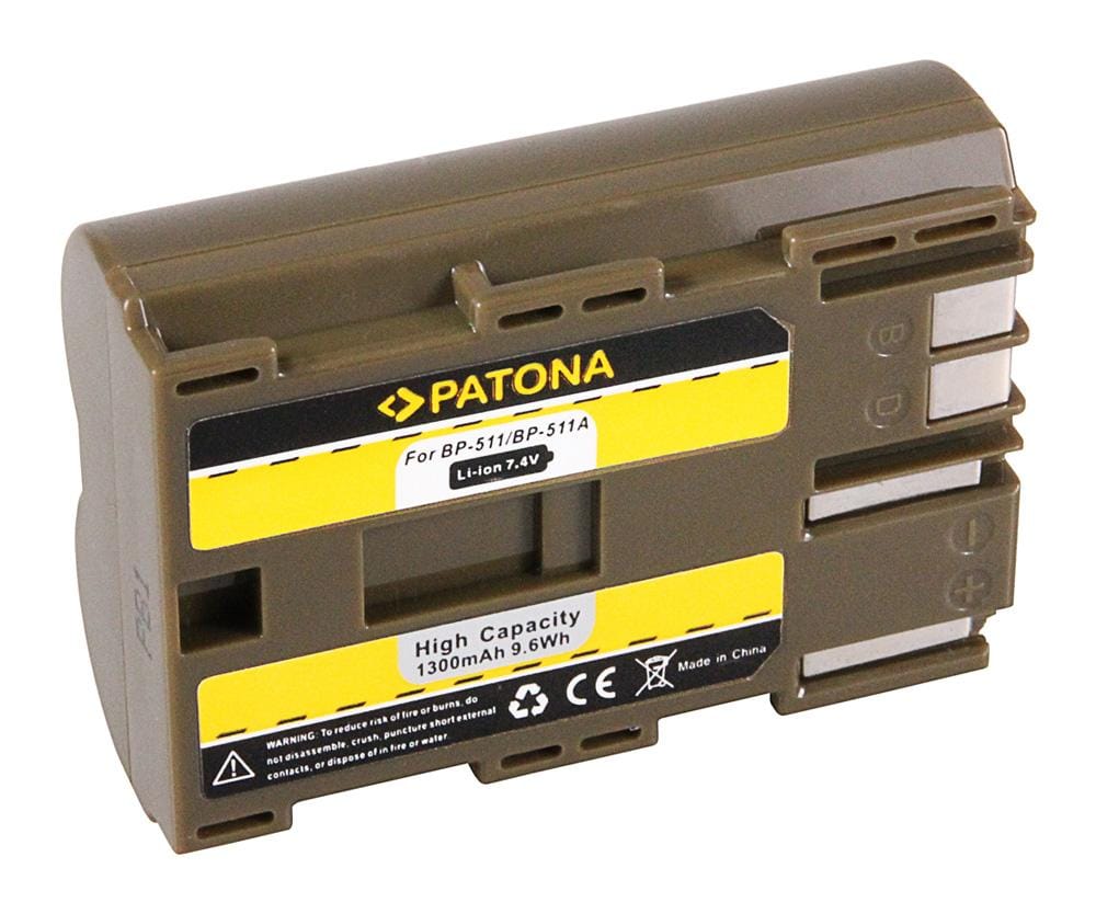 PATONA Batteria per Canon BP-511 BP-512 BP-508 – compatibile con EOS D30 D60 G1 G2 e molti altri modelli PATONA Batteria per Canon BP-511 BP-512 BP-508 – compatibile con EOS D30 D60 G1 G2 e molti altri modelli