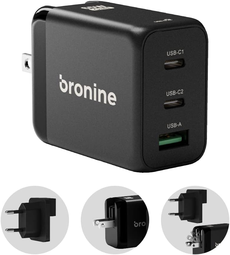 Ładowarka Bronine 1-portowa USB-C 65W PD GaN dla UE Ładowarka Bronine 1-portowa USB-C 65W PD GaN dla UE