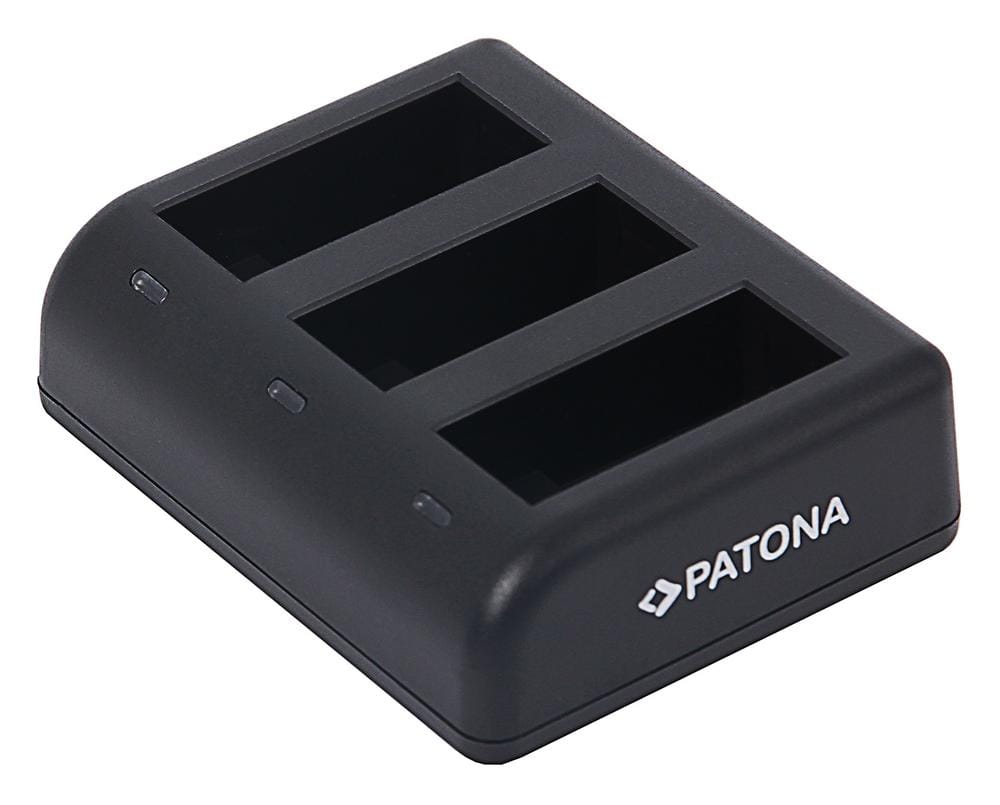 PATONA Triple Charger for GoPro Hero 9 Hero 10 Hero 11 AHDBT901 ADBAT001 ADDBD-211 with Micro USB