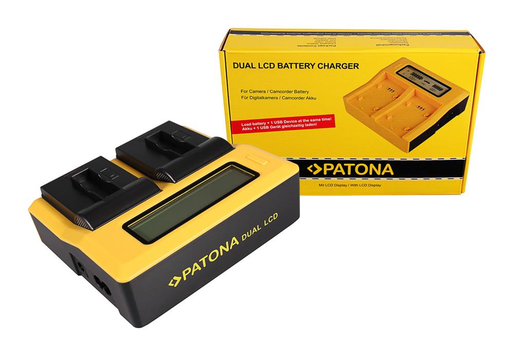 PATONA Dual LCD USB Charger for GoPro AHDBT-401 Hero4 Black Edition and Hero5 Black
