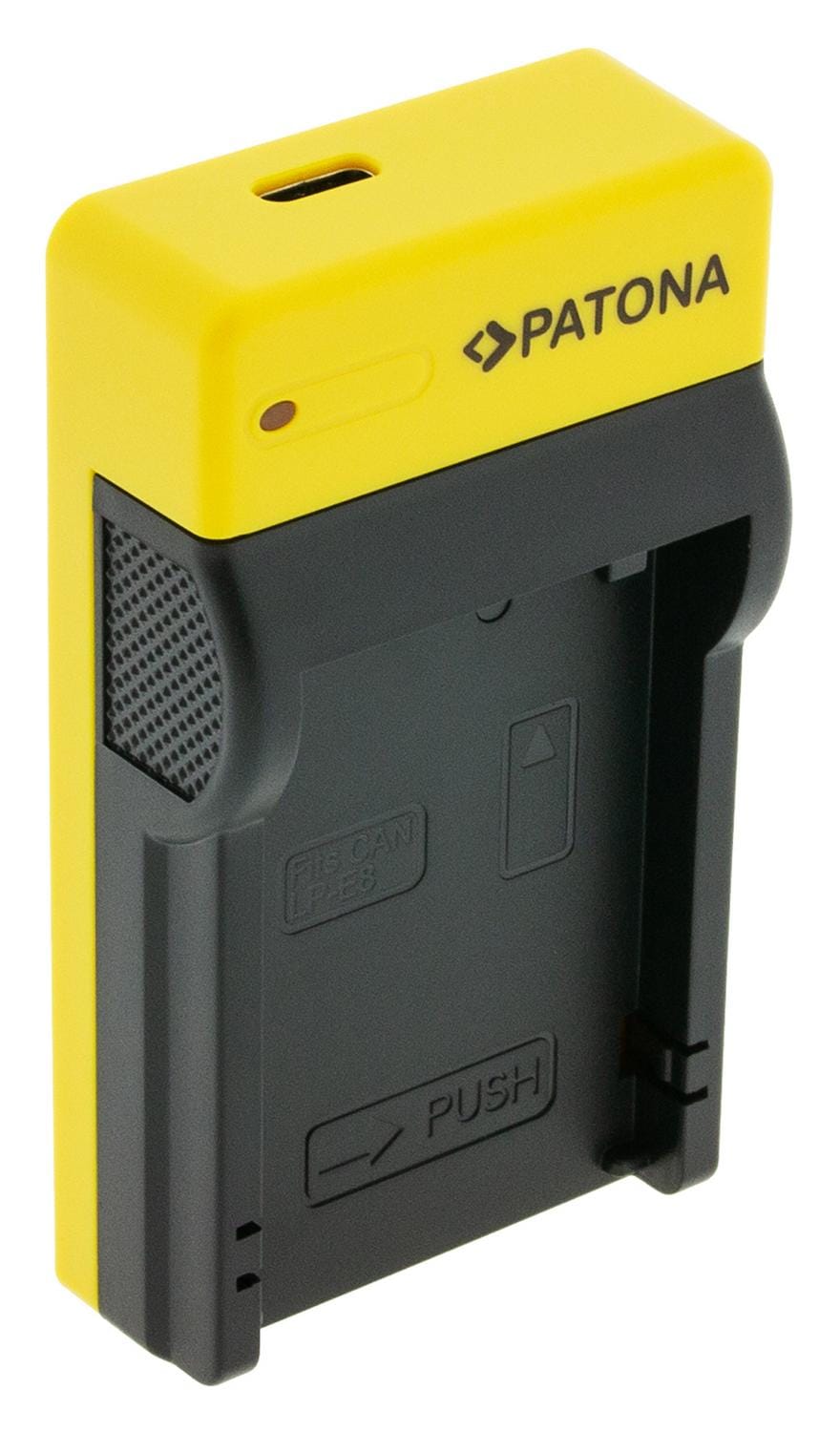 PATONA Slim Carregador USB com entrada USB‑C para Canon LP‑E8 LPE8 EOS 550D 600D 650D 700D