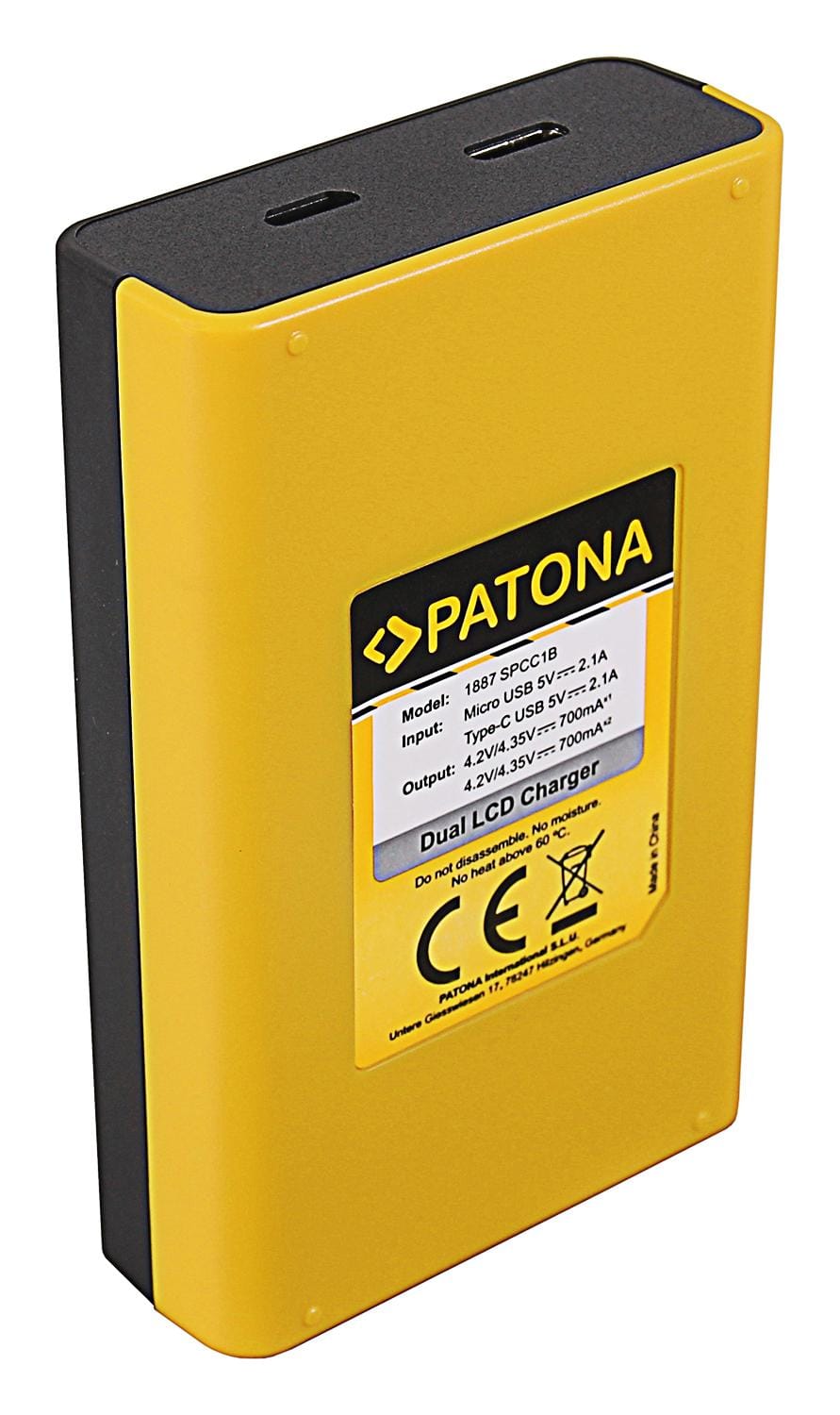 Carregador USB Dual LCD PATONA para GoPro Max SPCC1B