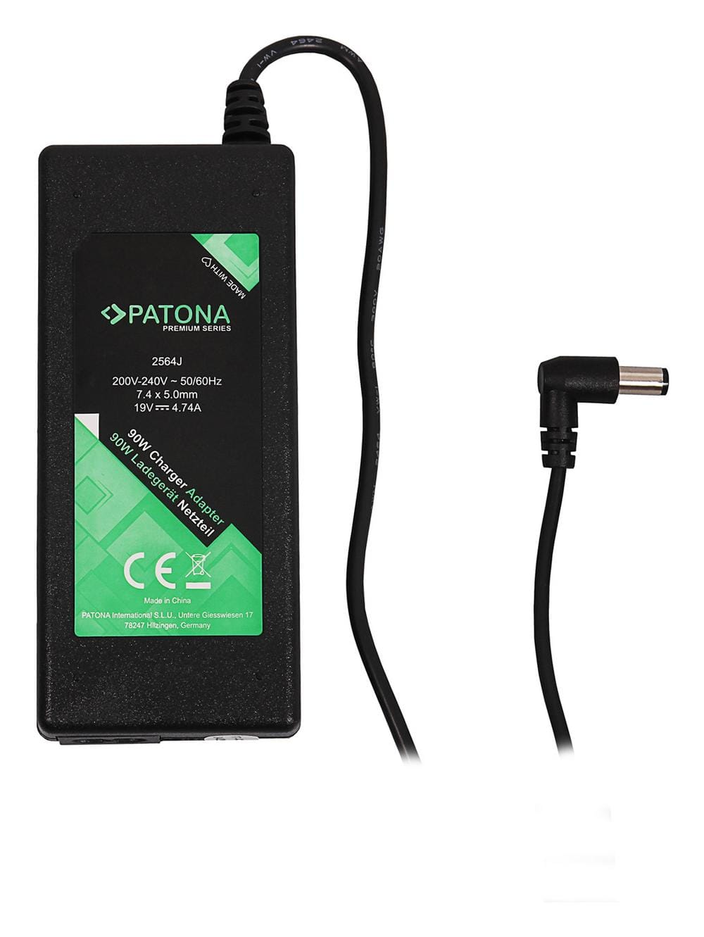 PATONA Premium Alimentatore 19V 4,74A 90W per HP Compaq TC4400 NC6310 NC6320 PATONA Premium Alimentatore 19V 4,74A 90W per HP Compaq TC4400 NC6310 NC6320