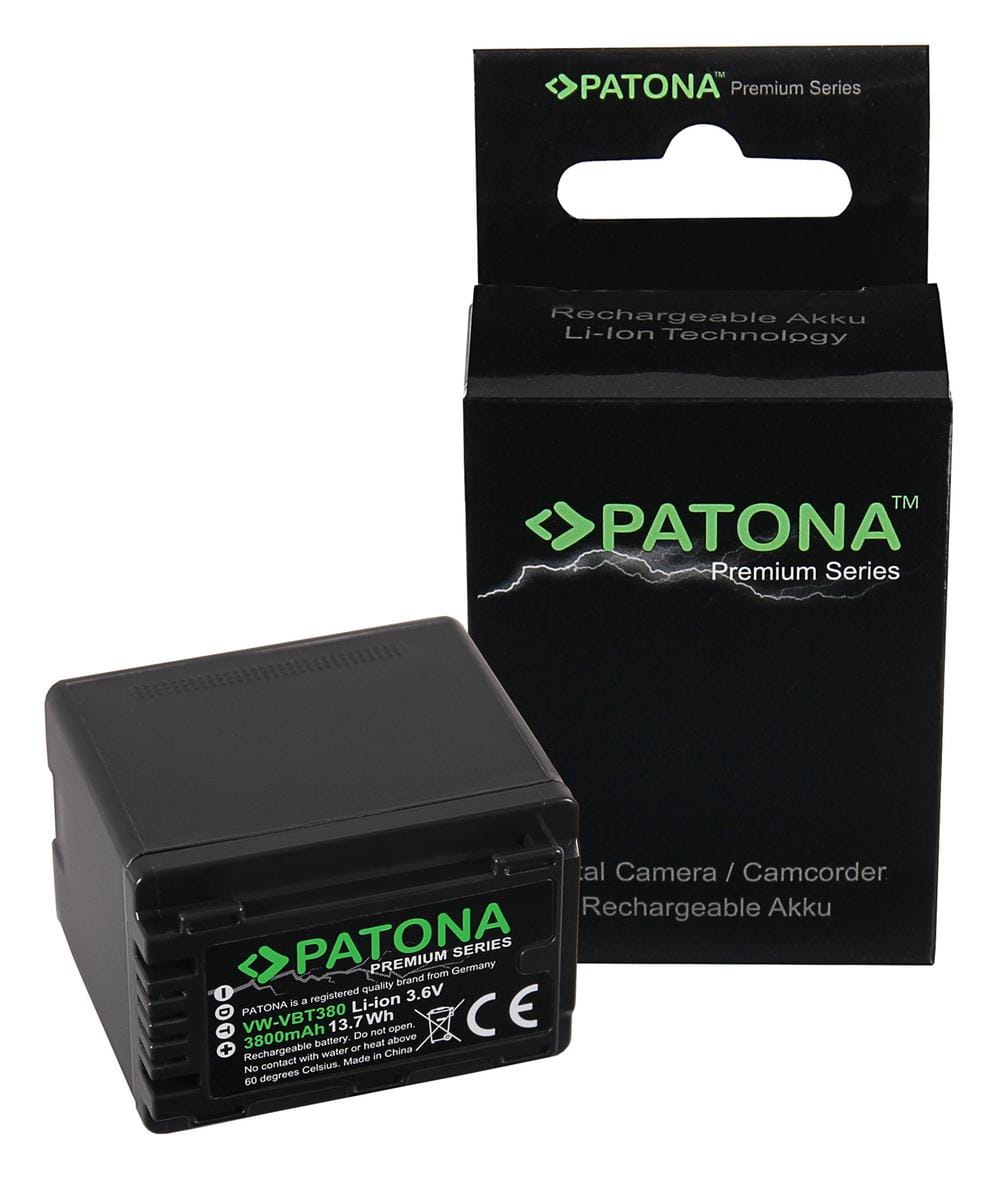 PATONA Premium Batería para Panasonic VW-VBT380 HC-V750EB W580 V550EB