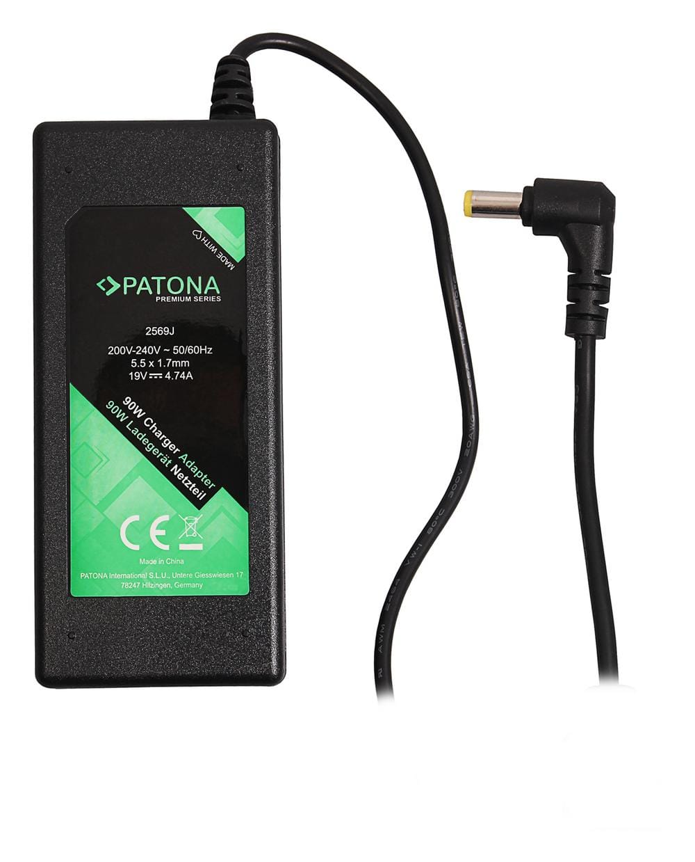 Adaptateur secteur premium PATONA 19V 4,74A 90W pour Acer Travelmate 2400 2410 2430 2440 2490