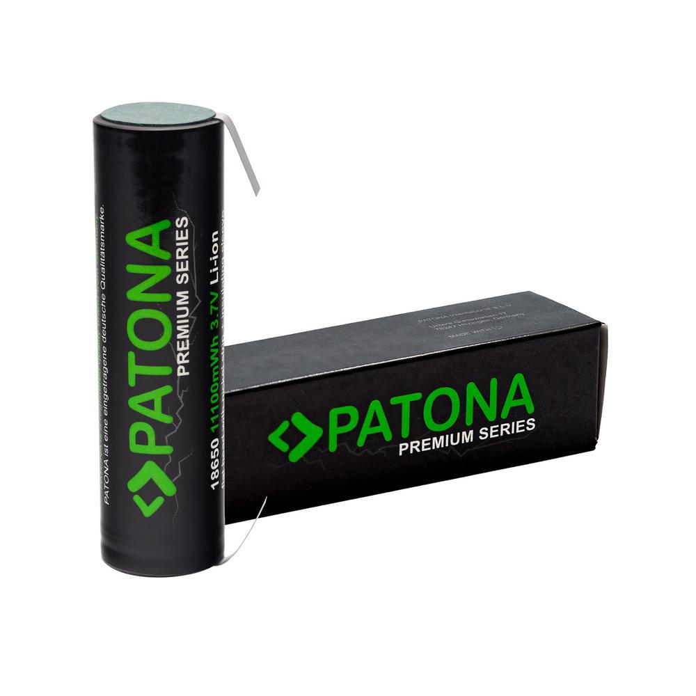 PATONA Premium 18650 Batterie Li-Ion Spéciale avec Bande Nickel et Enveloppe Isolante 3,7 V 3000 mAh