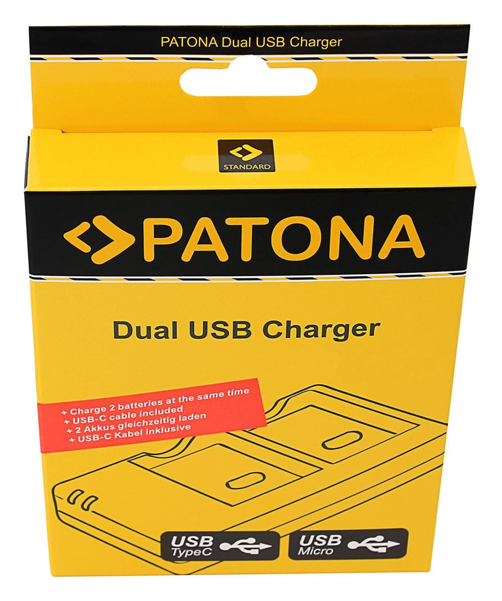 PATONA Caricatore USB Duale Rapido per Panasonic DMW BLG10 PATONA Caricatore USB Duale Rapido per Panasonic DMW BLG10
