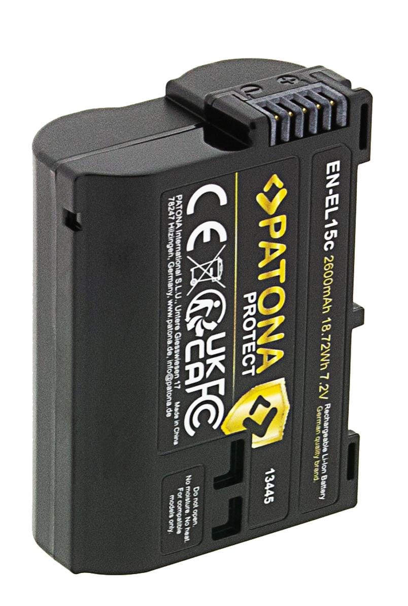 PATONA PROTECT batería para Nikon Z5 Z6 Z6II Z6III Z7 Z8 ZF D500 D800 D850 D7000 D7100 D7200 EN-EL15