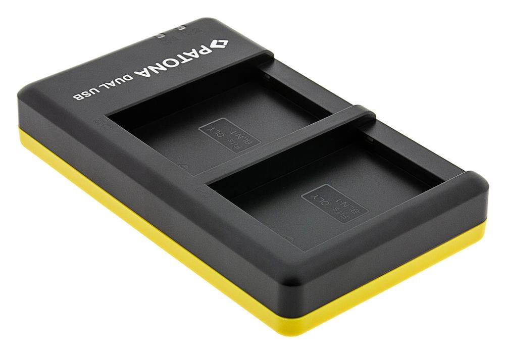 Carregador rápido dual PATONA para Olympus PS-BLN1 com cabo USB-C Carregador rápido dual PATONA para Olympus PS-BLN1 com cabo USB-C