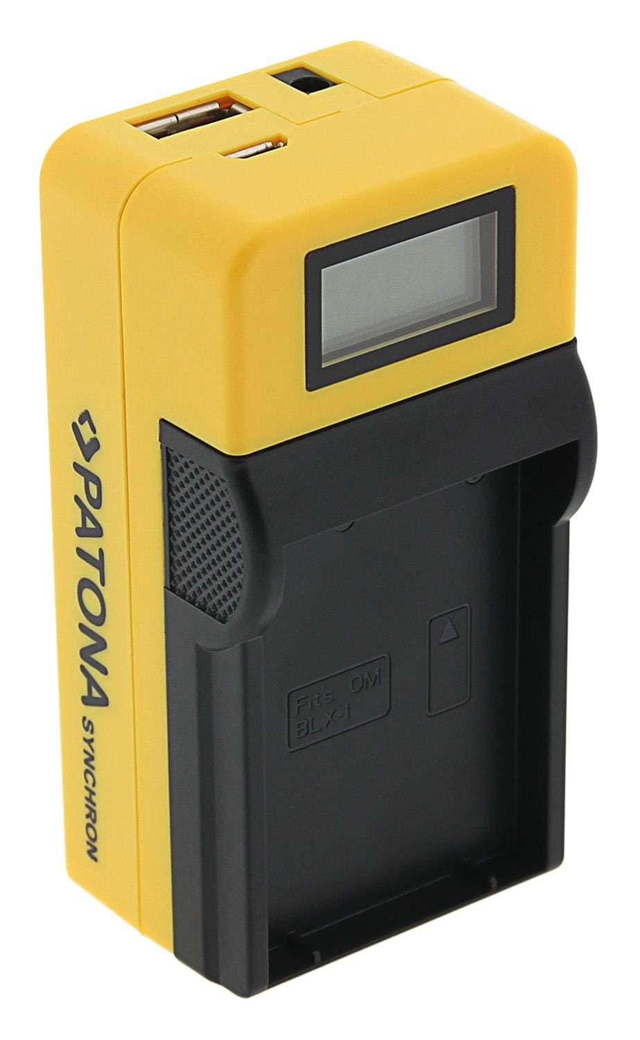 PATONA Synchronizowane Ładowarka USB dla Olympus OM-1 BLX-1 z wyświetlaczem LCD PATONA Synchronizowane Ładowarka USB dla Olympus OM-1 BLX-1 z wyświetlaczem LCD