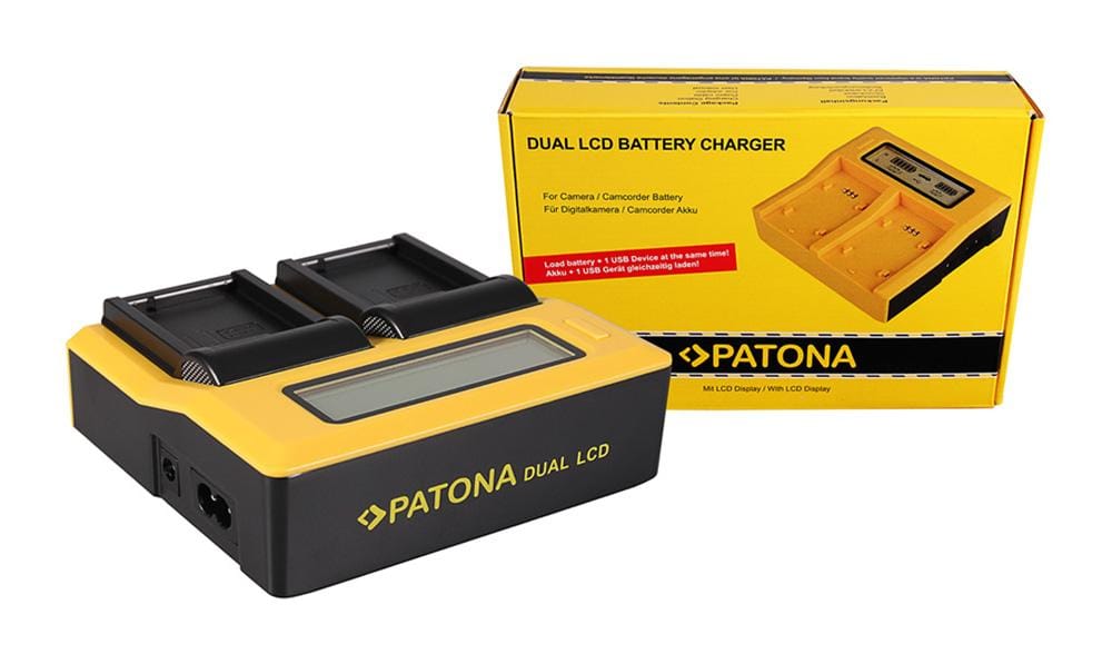 PATONA Cargador Dual LCD USB para Panasonic BLC12 BLC12PP DMWBLC12 E DMW-BLC12 E PATONA Cargador Dual LCD USB para Panasonic BLC12 BLC12PP DMWBLC12 E DMW-BLC12 E