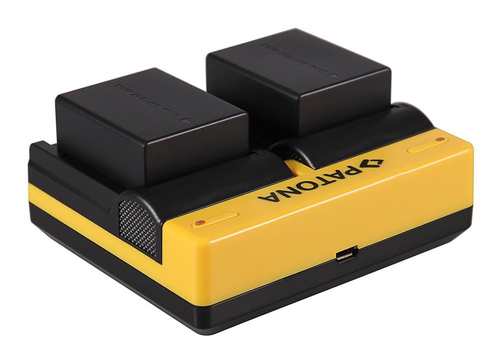 Caricatore Dual PATONA per Panasonic BLB13 Lumix DMCG1 DMC-G1 DMCG10 DMC-G10 DMCG10K con cavo Micro-USB