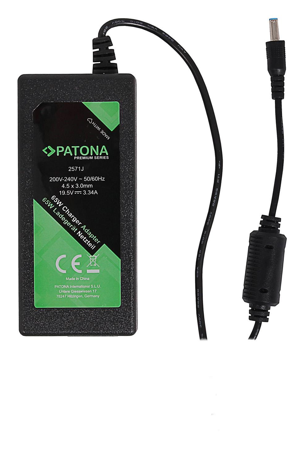 PATONA Adaptateur secteur premium 19,5V 3,34A 65W pour Dell Inspiron 11 13 14 15 17 XPS 11 12 13