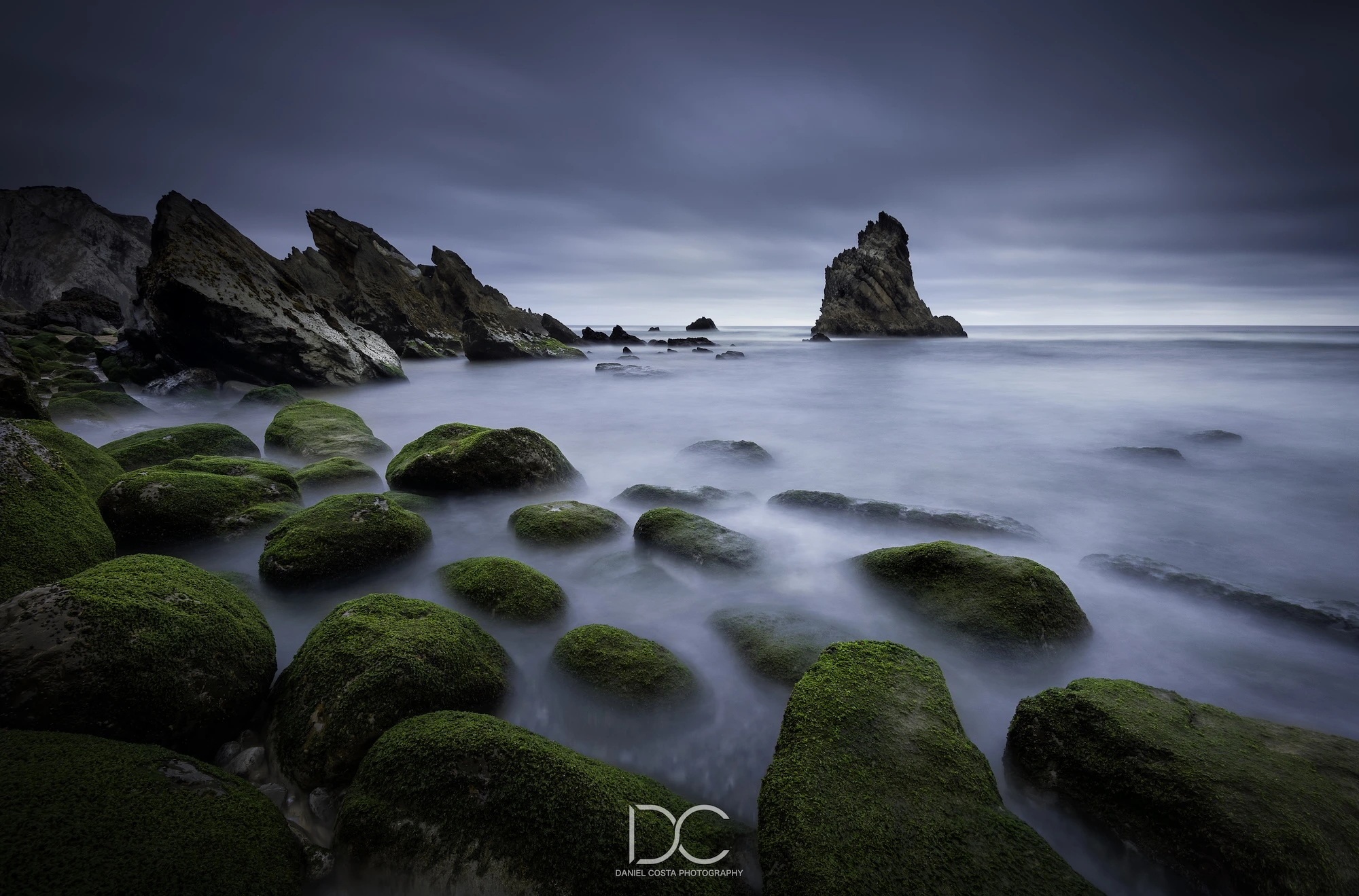Smooth water around the stones