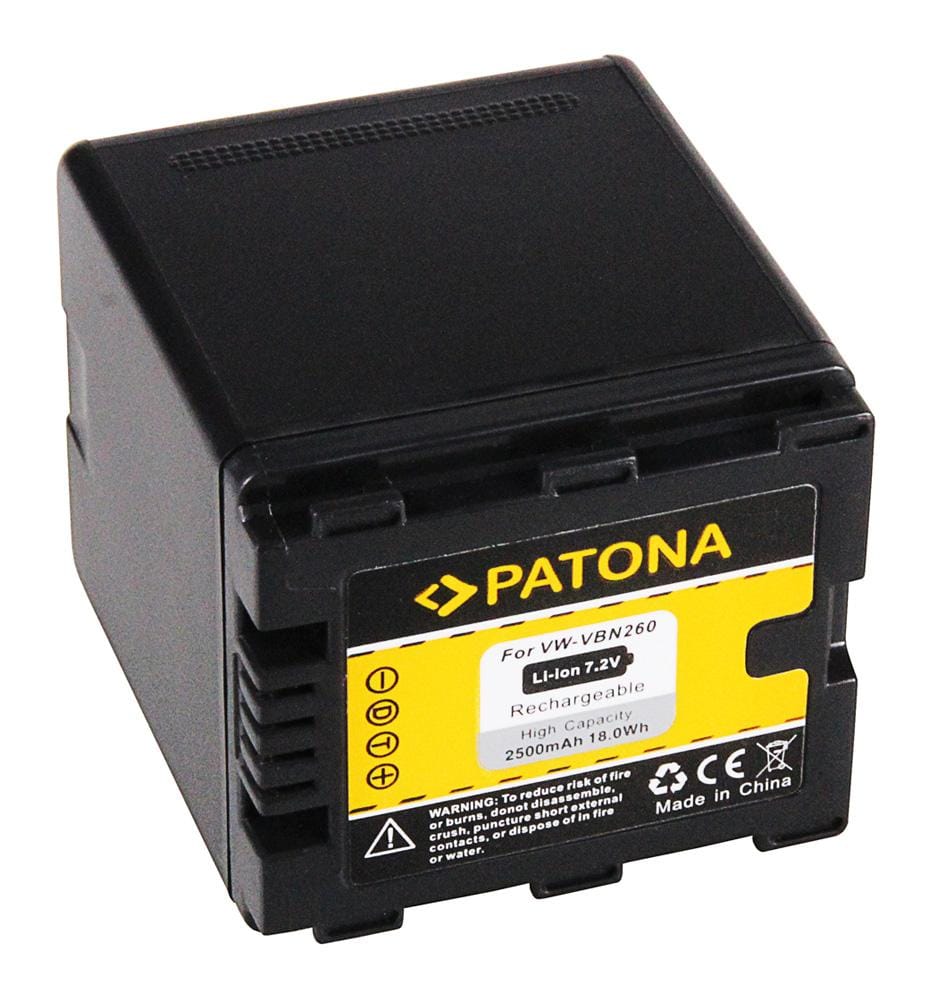 PATONA batteria per Panasonic HDC‑SD800 SD900 SD909 TM900 HS900 VW‑VBN260
