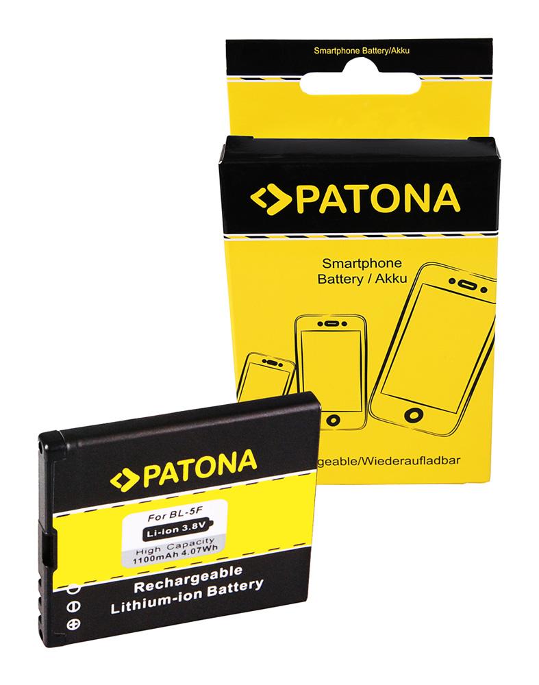 PATONA batería para Nokia BL-5F 6210 Navigator 6210S 6710 6290 E65 N93i N95