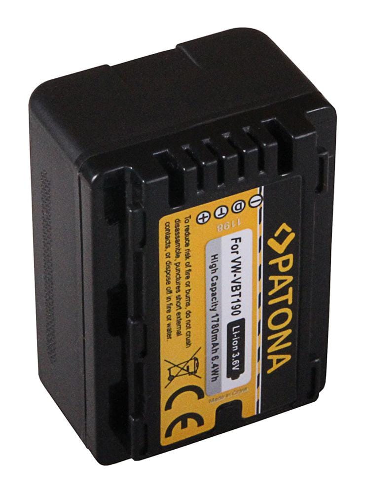 Batería PATONA para Panasonic VW-VBT190 HC-VX870 VX878 VX989 VXF999 Batería PATONA para Panasonic VW-VBT190 HC-VX870 VX878 VX989 VXF999