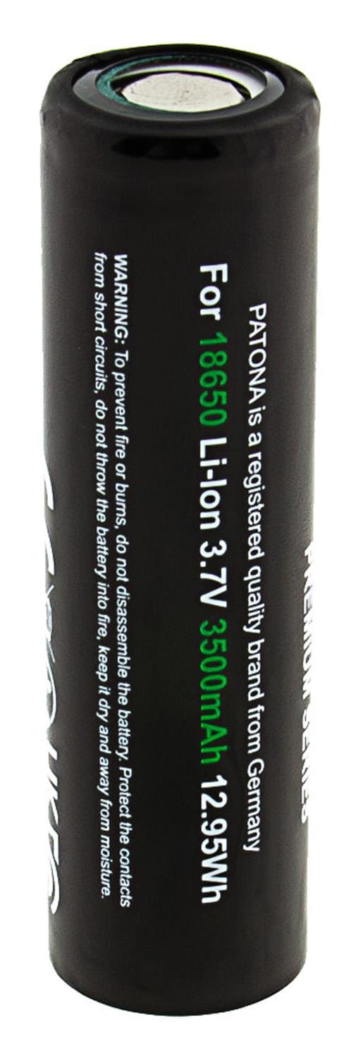 PATONA Premium 18650 Li‑Ion batteria non protetta flat‑top 3,7 V 3500 mAh per e‑sigarette, powerbank, torce e‑bike PATONA Premium 18650 Li‑Ion batteria non protetta flat‑top 3,7 V 3500 mAh per e‑sigarette, powerbank, torce e‑bike
