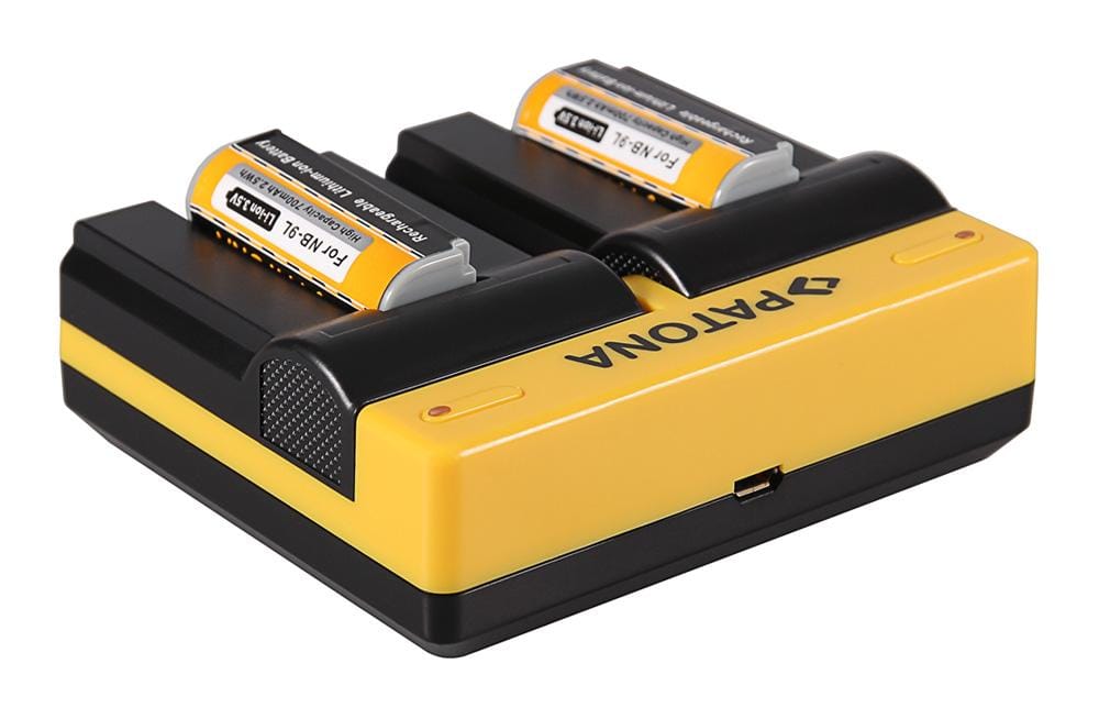 Caricatore Dual PATONA per Canon NB-9L Digital IXUS 1000 1000HS 1100HS 500 HS 510HS NB-9L con cavo Micro-USB Caricatore Dual PATONA per Canon NB-9L Digital IXUS 1000 1000HS 1100HS 500 HS 510HS NB-9L con cavo Micro-USB