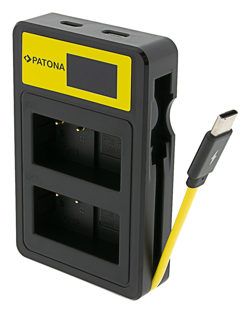 Caricatore USB Smart Dual LCD PATONA per Panasonic DMW-BLC12PP V-Lux 4 Panasonic DMW-BLC12PP