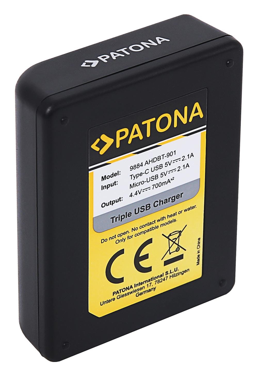 PATONA Triple Charger for GoPro Hero 9 Hero 10 Hero 11 AHDBT901 ADBAT001 ADDBD-211 with Micro USB PATONA Triple Charger for GoPro Hero 9 Hero 10 Hero 11 AHDBT901 ADBAT001 ADDBD-211 with Micro USB