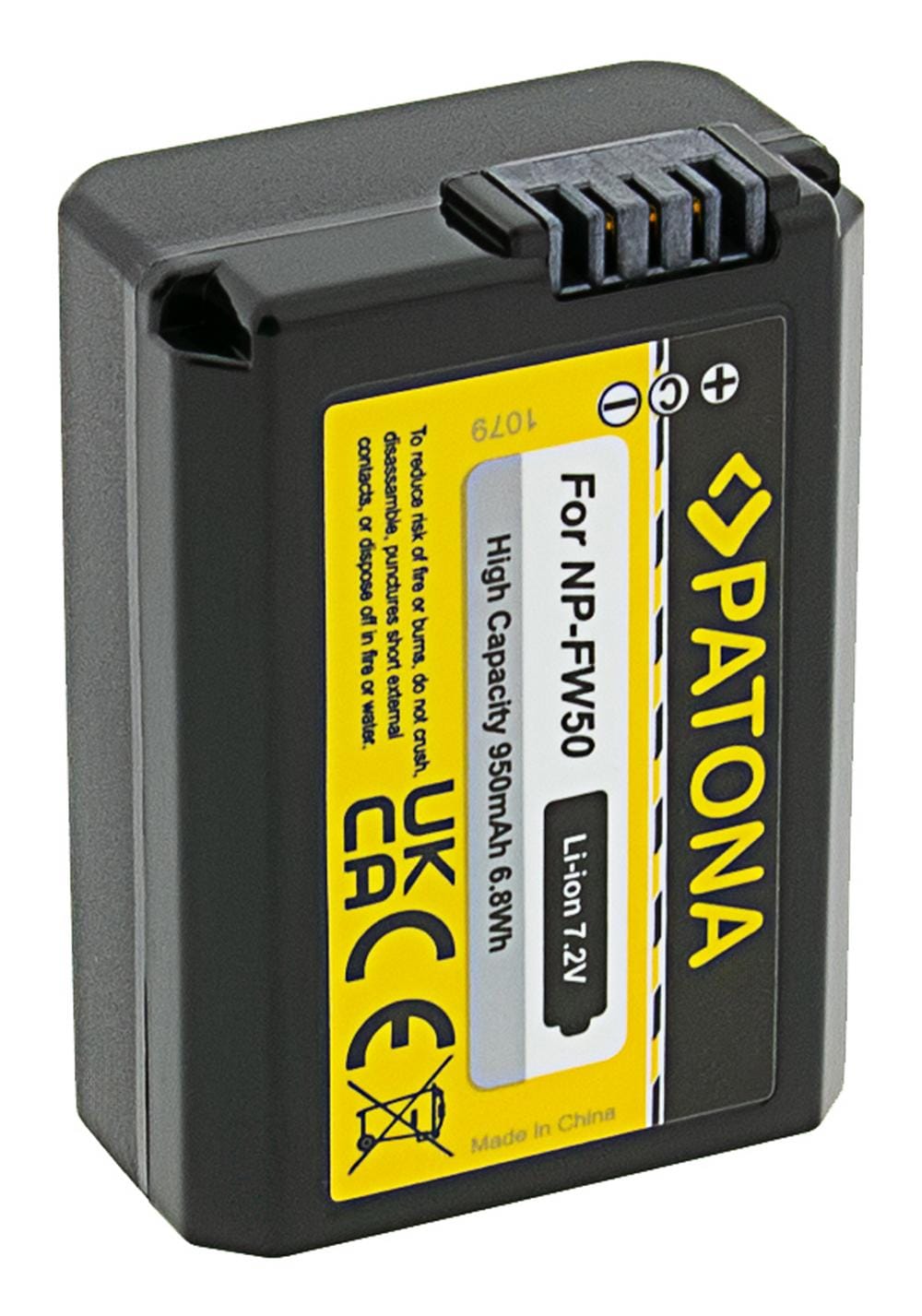 PATONA Battery for Sony NP-FW50 NEX 3 NEX 3C NEX 5 NEX 5A RX1R III DSC‑RX1RM3