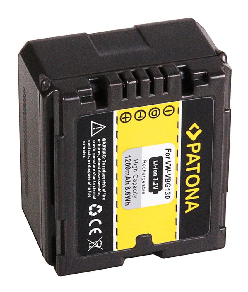 PATONA batteria per Panasonic VW-VBG130 compatibile con VW-VBG070 e VW-VBG260