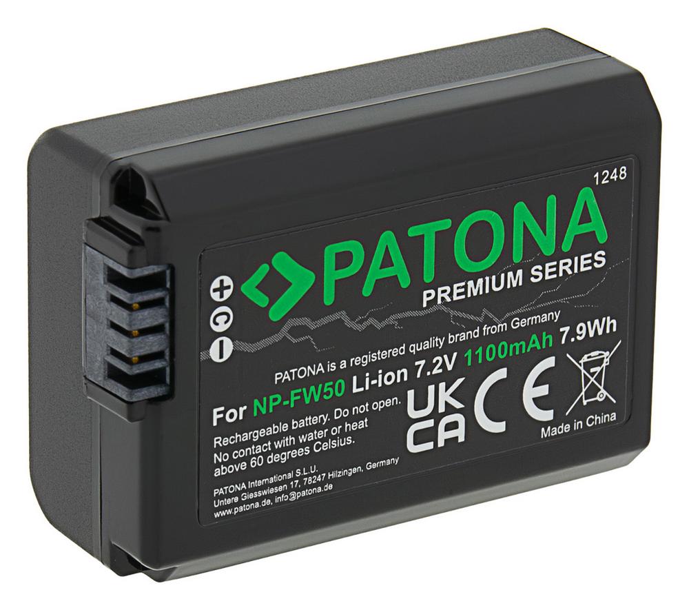 PATONA Premium Battery for Sony NP-FW50 NEX.3 NEX.3C NEX.5 NEX.5A RX1R III DSC-RX1RM3