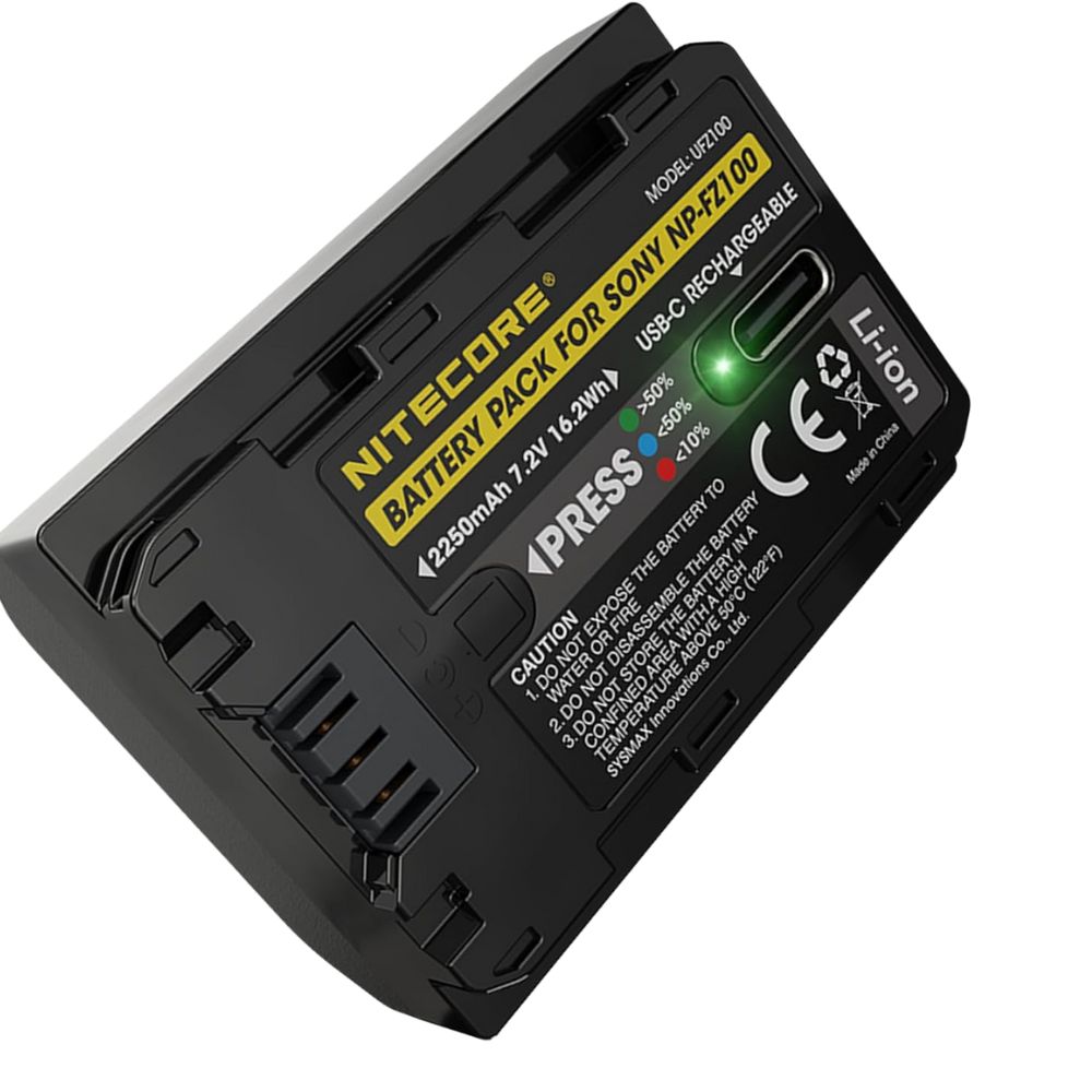 Batteria Nitecore per Sony NP-FZ100 2400mAh 7.2V 16.2Wh Batteria Nitecore per Sony NP-FZ100 2400mAh 7.2V 16.2Wh