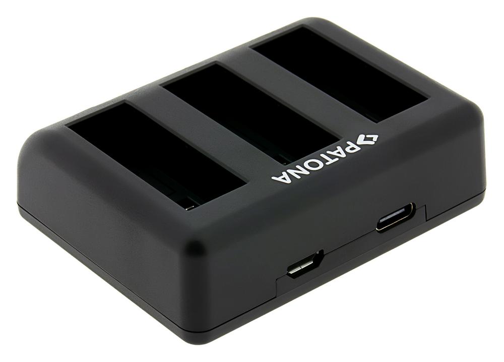 Caricatore Triplo PATONA per DJI Osmo Action 3 4 5 BCX202 con cavo USB‑C Caricatore Triplo PATONA per DJI Osmo Action 3 4 5 BCX202 con cavo USB‑C