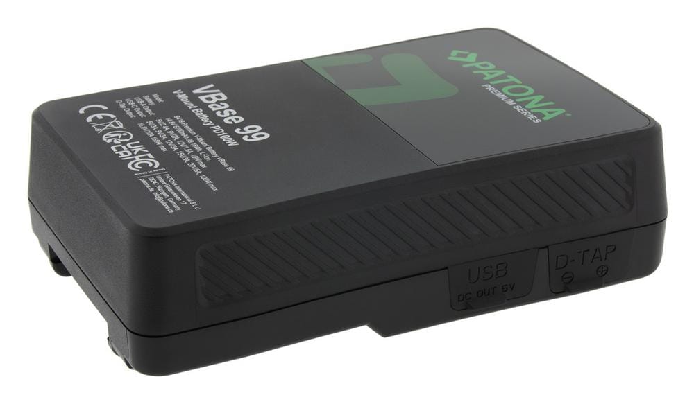 PATONA Premium Batterie V‑Mount VBase 99 PD 100W 99Wh USB‑C USB‑A D‑Tap Cellules Samsung avec Hardcase PATONA Premium Batterie V‑Mount VBase 99 PD 100W 99Wh USB‑C USB‑A D‑Tap Cellules Samsung avec Hardcase