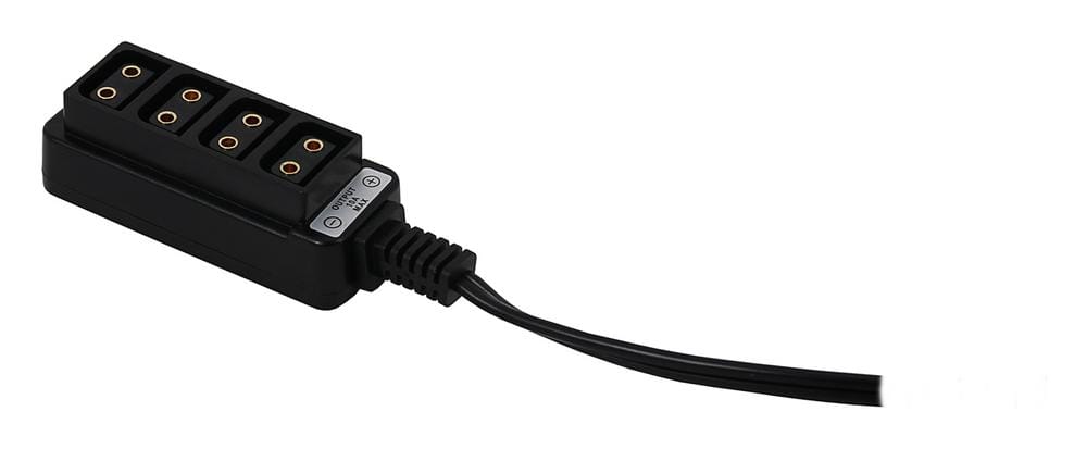 PATONA 4‑way D‑TAP Adapter Splitter Hub – 1 male D‑TAP to 4 female D‑TAP
