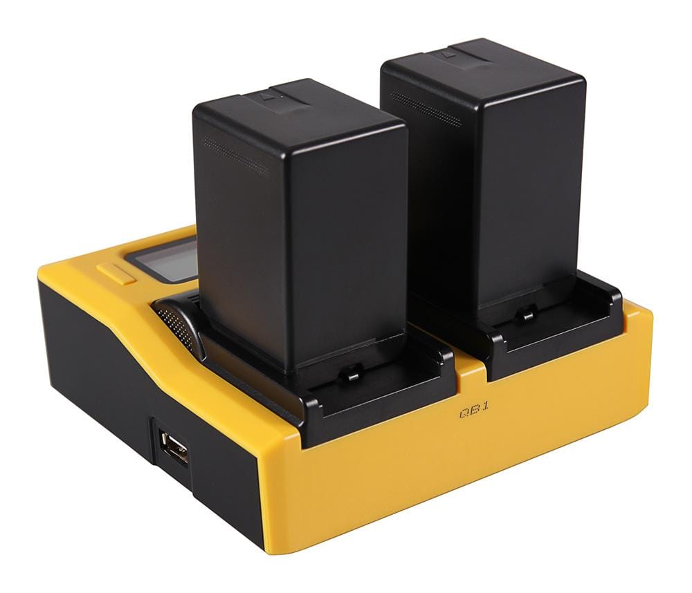PATONA Dual LCD USB Caricabatterie per Panasonic VBN130 VBN130E VBN260 VBN390