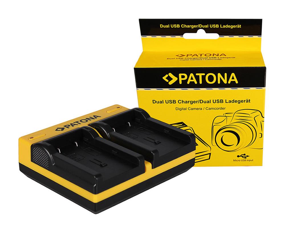 PATONA Dual Charger for Canon NB-2L Camcorders (MV5, MV5i, MV5iMC, MV6iMC, MV790, MV800) with Micro-USB Cable
