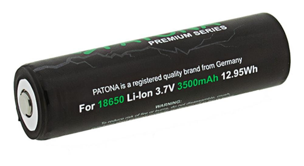 PATONA Premium 18650 Li‑Ion batteria non protetta Sharp/Button Top 3,7 V 3500 mAh PATONA Premium 18650 Li‑Ion batteria non protetta Sharp/Button Top 3,7 V 3500 mAh