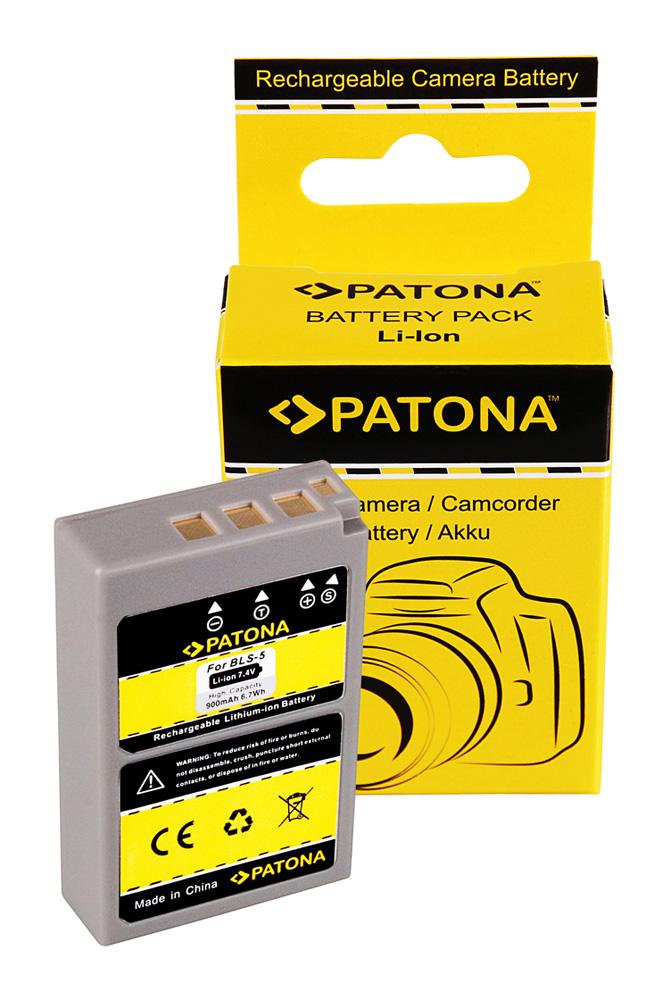 PATONA Bateria de alta capacidade para Olympus BLS5 PEN E-PL2 PEN E-PL3 PEN E-P3 E-PM1
